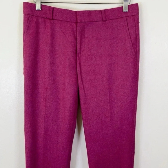 Banana Republic Italian Nova Fides Ryan Tapered Wool Trouser Burgundy - Picture 3 of 12
